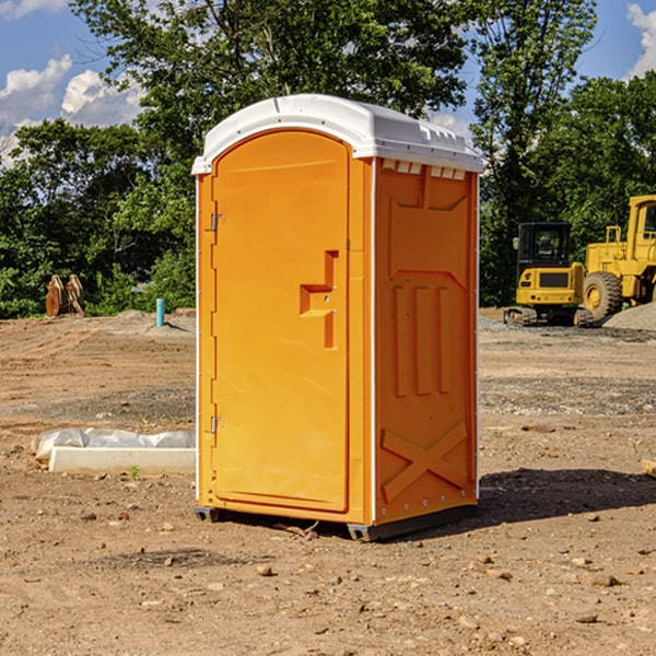 what is the maximum capacity for a single portable toilet in Aldrich MN